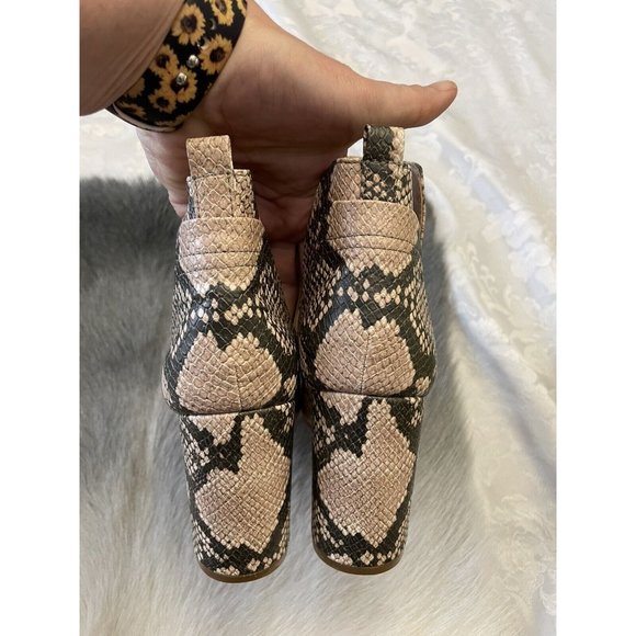 Steve Madden Size 8 Rookie Bootie Boots Snakeskin Animal Print - Picture 7 of 13